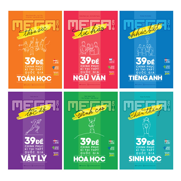 Combo Mega Luyện Đề THPTQG 2019: Toán - Văn - Anh - Lý - Hóa - Sinh