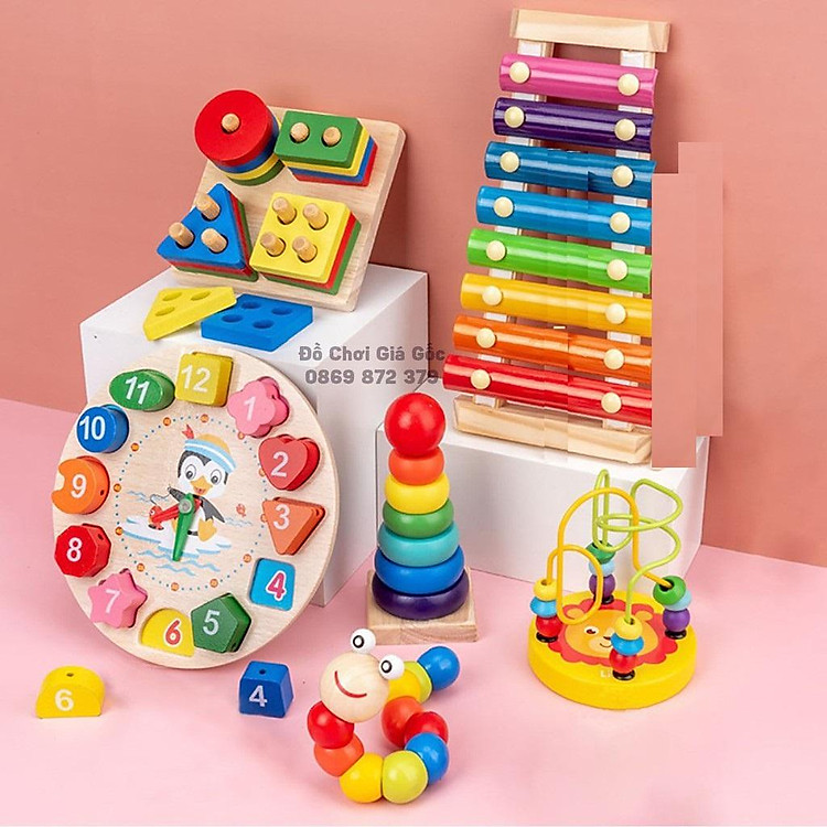 Combo 6 Món Đồ Chơi Gỗ Học Tập Chính hãng Ưu đãi