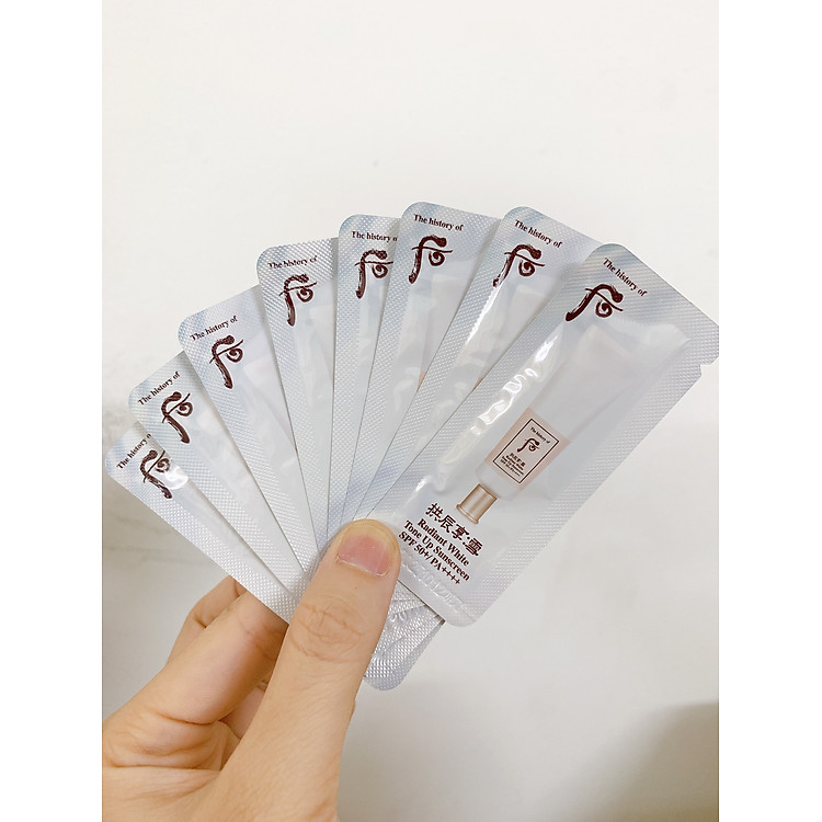 Combo 30 gói Kem chống nắng nâng tông da Whoo Seol Radiant Tone Up Sunscreen 1ml
