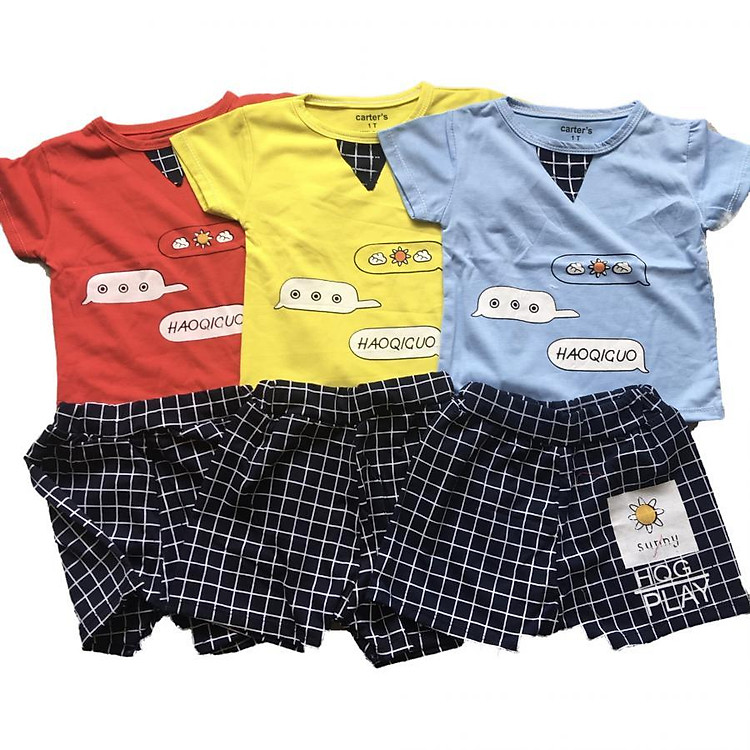 Combo 3 bộ sunny cotton cho bé từ 1-5 tuổi