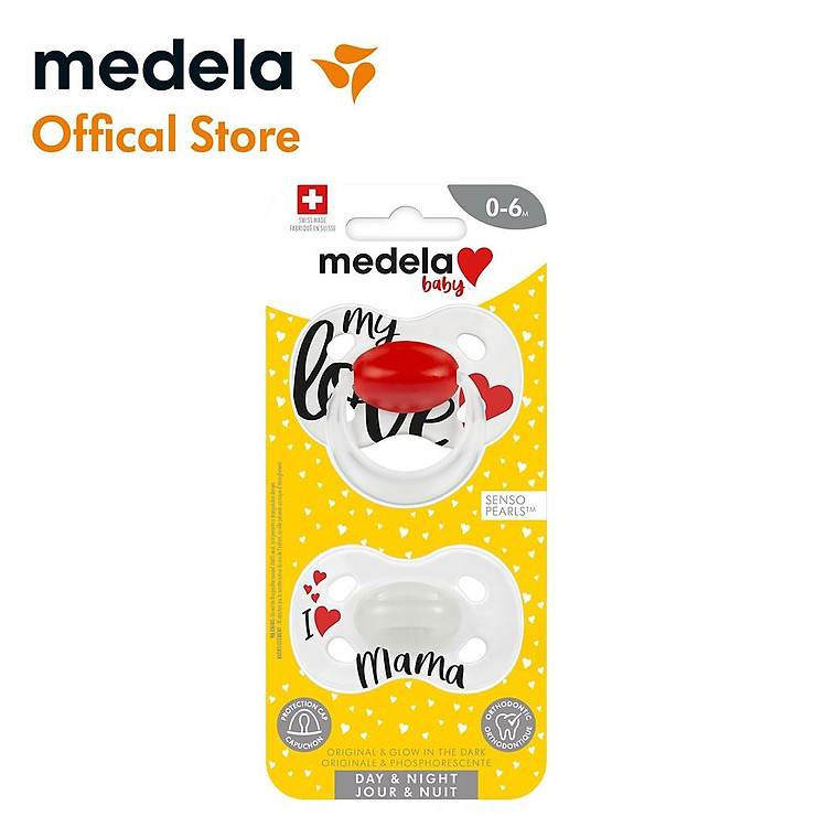 Ty ngậm Medela Baby Pacifier – Vỉ 2 chiếc Chính hãng Ưu đãi
