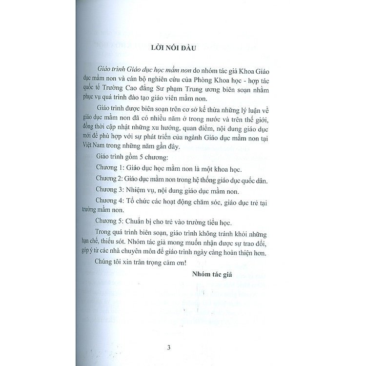 Giáo Trình Giáo Dục Học Mầm Non - Ảnh 3