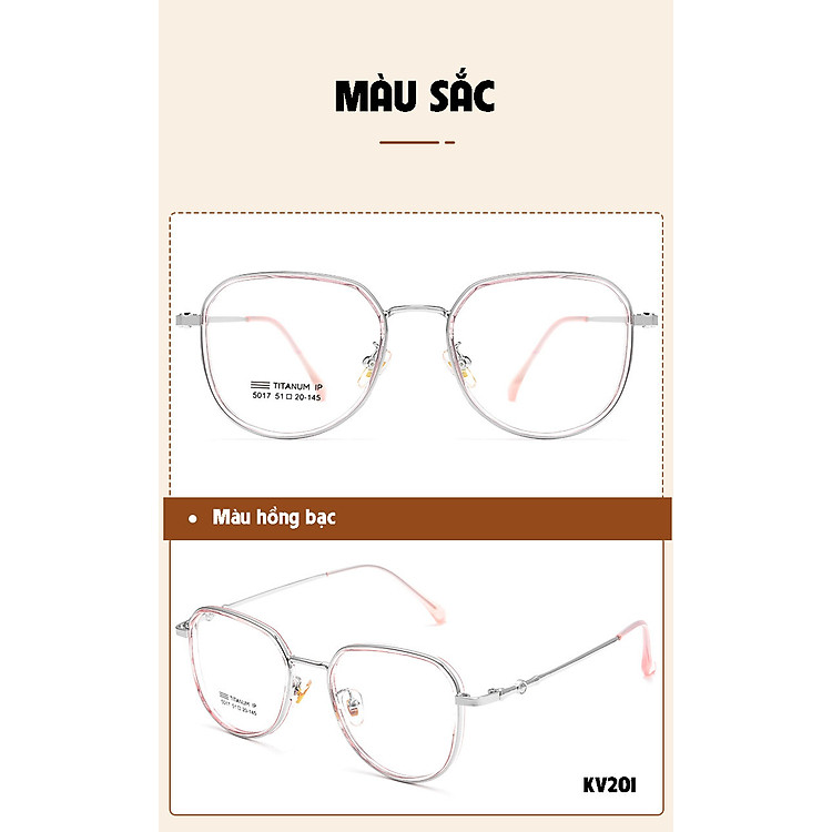 KAVI 201 - Kính Chống Ánh Sáng Xanh Gọng Titanium Mắt Kính Siêu Trơn Chống Bám Nước