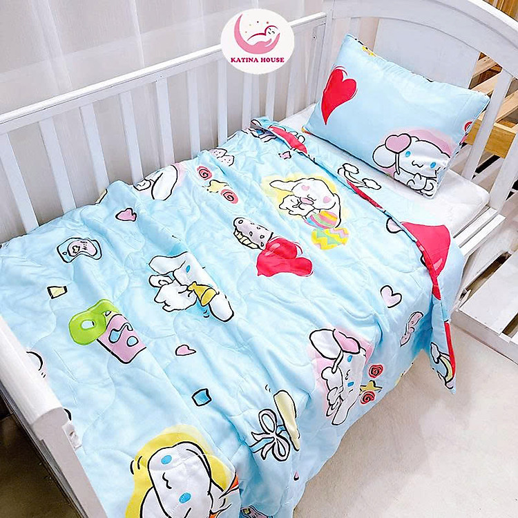 Bộ gối chăn tencel Katina House, cho bé đi học 1-15 tuổi, mềm mại thoáng mát