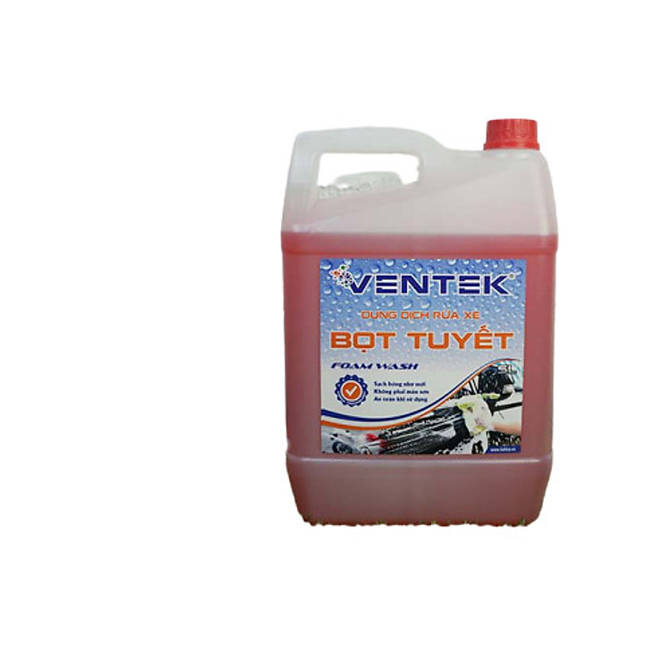Dung dịch rửa xe bọt tuyết Ventek 5 lít