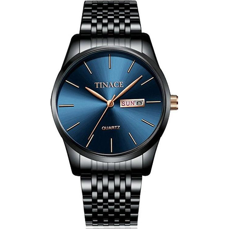 Đồng hồ nam cao cấp dây thép không gỉ thời trang sang trọng DHN05 ( mặt xanh - dây đen)