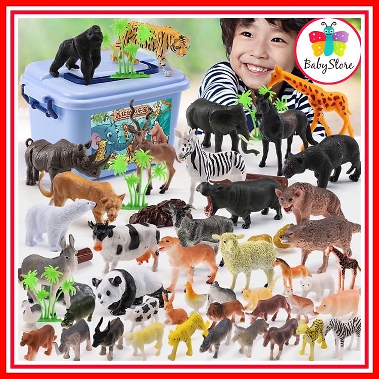 Mua tại Lazada: Bộ Thế Giới Động Vật 58 Chi Tiết Chính hãng Ưu đãi