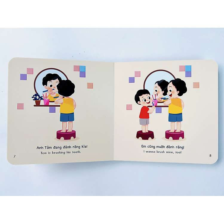 Bé Học Giao Tiếp Phần 1 - Sách Song Ngữ Anh Việt Cho Bé - Ảnh 7