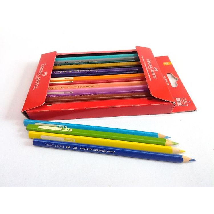 Chì Màu Faber-Castell Junior Triangular (30 màu dài) - Ảnh 2