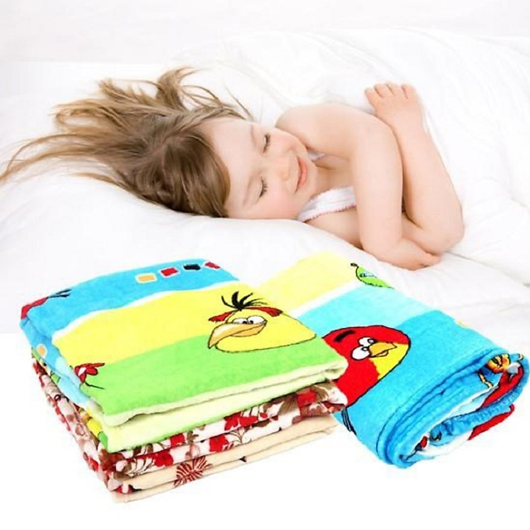 Chăn mền trẻ em bông tuyết nhung mền mịn hoạt hình cho bé trai và gái - Màu Ngẫu Nhiên