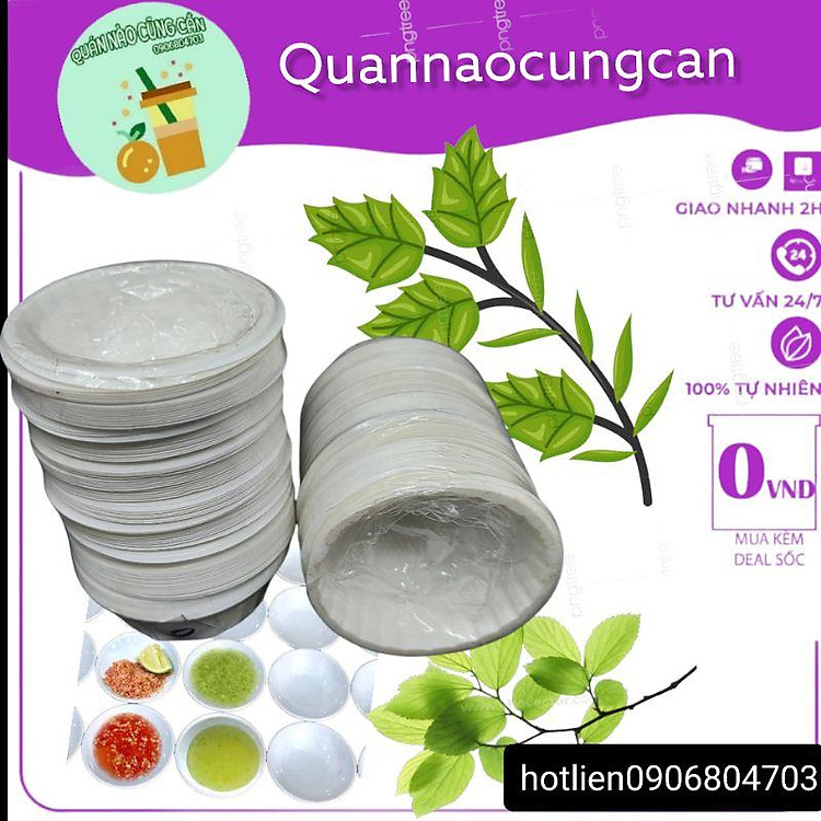 50 chén nhựa nhỏ dùng 1 lần dùng đựng chè, nước chấm, tương cà tương ớt