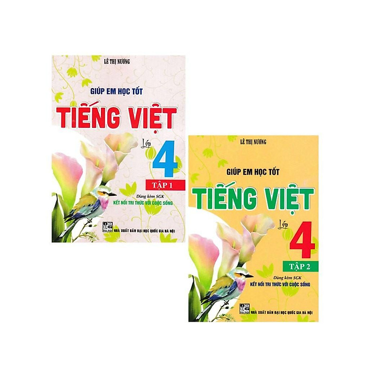 Sách - Giúp Em Học Tốt Tiếng Việt Lớp 4 - Combo 2 Tập - Dùng Kèm SGK Kết Nối Tri Thức Với Cuộc Sống - Hồng Ân