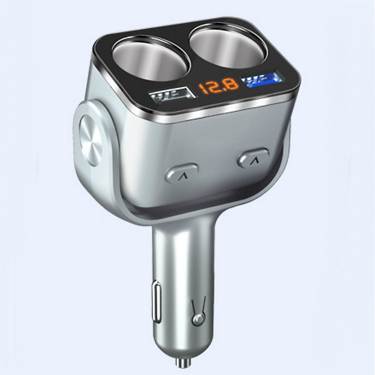 Bộ chia tẩu sạc trên ô tô 2 cổng 12V, 24V ORI 32 kích thước: 6.7 x 4.3 x 11 (cm) có cồng kết nối USB thích hợp cho nhiều thiết bị trên ô tô màu ngẫu nhiên