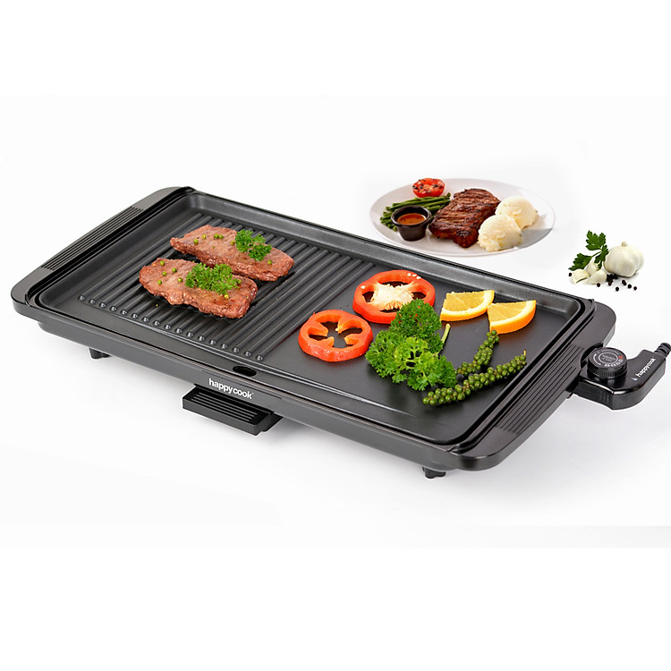 Vỉ Nướng Điện Chống Dính Happy Cook HGR-4610 - Hàng chính hãng