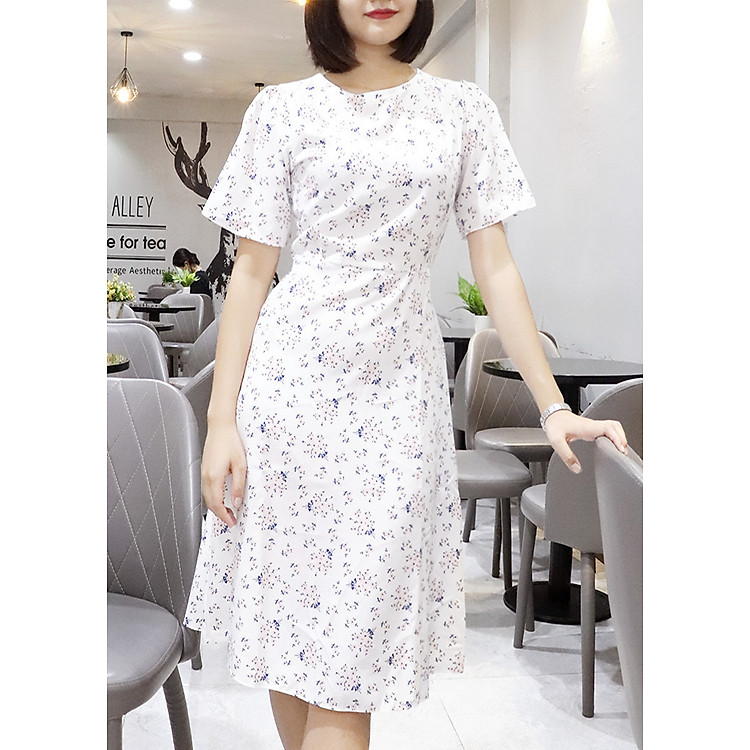 Đầm váy nữ dài hoa nhí, dáng xoè, đẹp nhẹ nhàng, đơn giản, ngọt ngào RD037.2