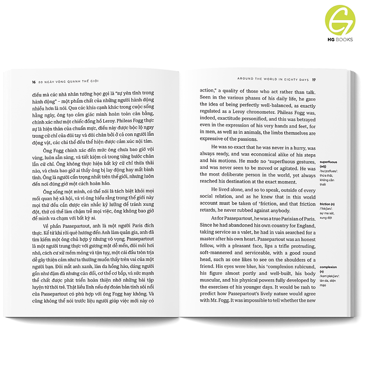 Song ngữ 80 Ngày Vòng Quanh Thế Giới – Sách kinh điển có note từ vựng kèm file nghe - Ảnh 6