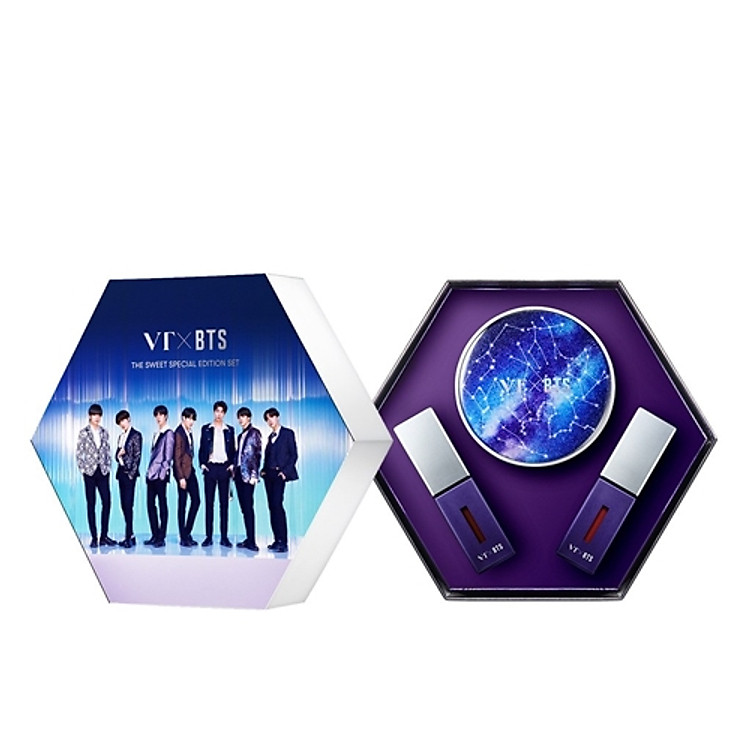 Sản Phẩm Phấn nước CC Cushion số 21 + Son môi VT X BTS THE SWEET SPECIAL EDITION ( 01 Velvet Burgundy, 02 Rosy Peach )