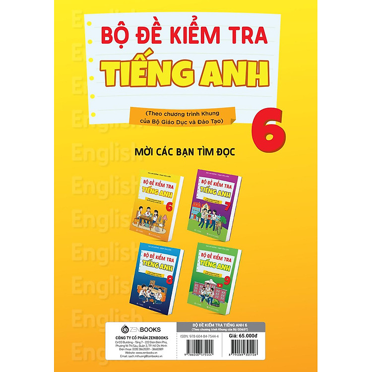 Bộ Đề Kiểm Tra Tiếng Anh 6 - Ảnh 3