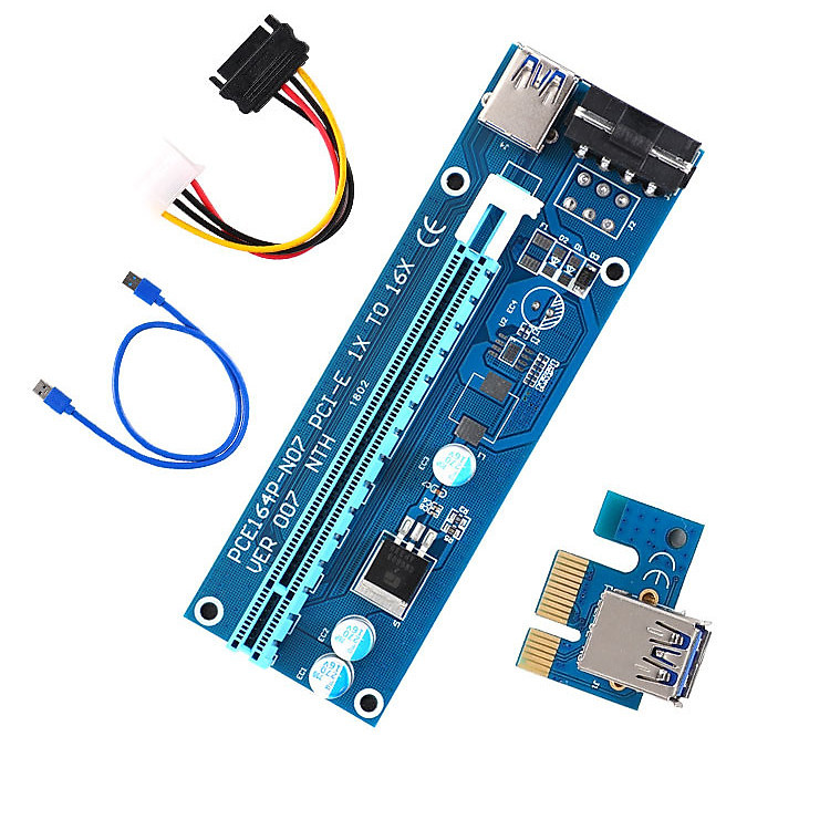Dây Riser PCI express 1X to 16X- USB 3.0 4- pin version 7.0 D00-233