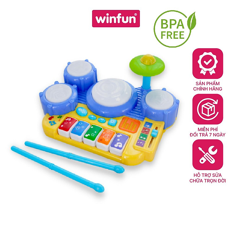 Mua tại Tiki: Mua Bộ đồ chơi trống nhạc Winfun 2034 Chính hãng Giá tốt