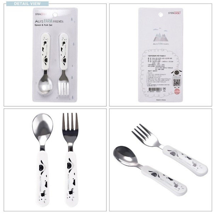 Set muỗng nĩa ăn dặm STENLOCK Chính hãng Giá rẻ - Hình ảnh 2