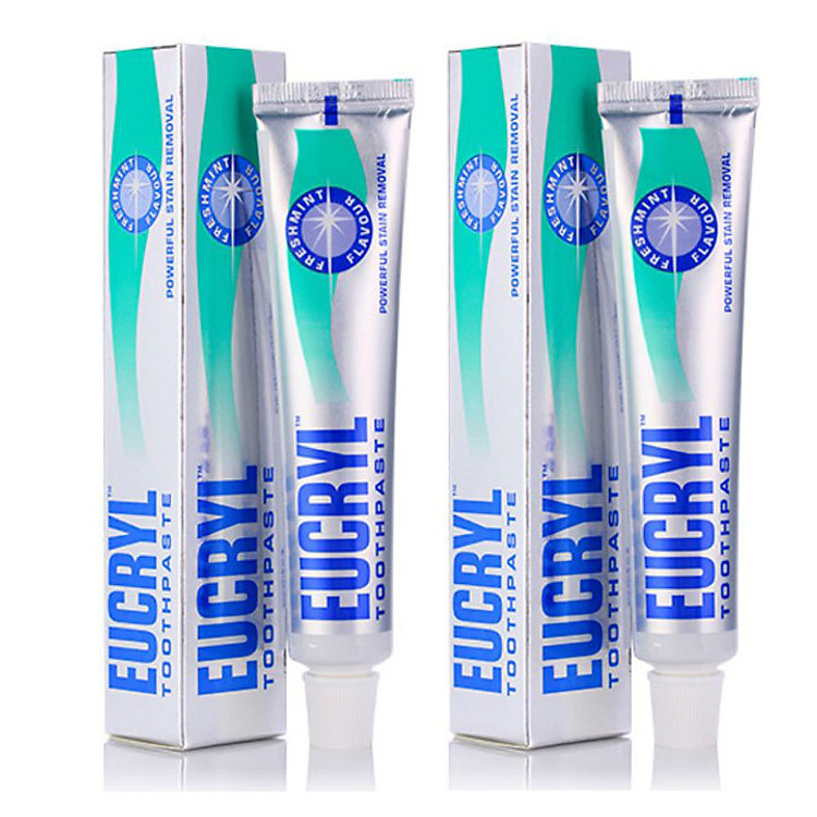 Combo 2 Kem trắng răng, giảm hôi miệng Eucryl 62g Anh Quốc