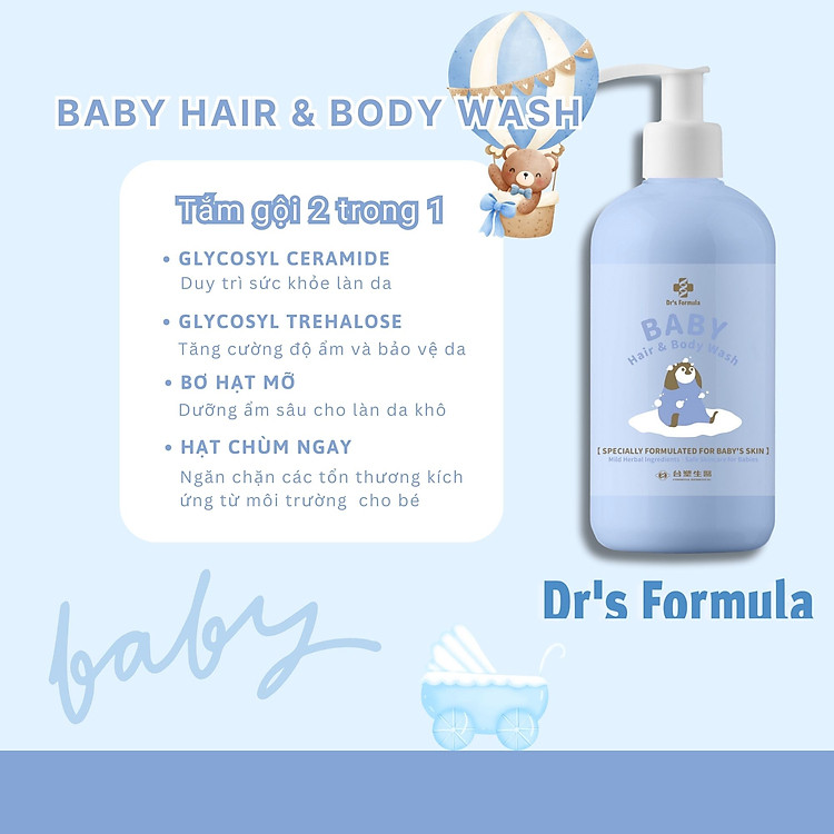 Sữa Tắm Gội Dr's Formula Cho Bé 550g Chính hãng Tiết kiệm - Hình ảnh 3