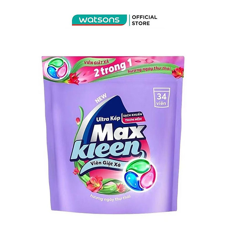 Túi Viên Giặt Xả Maxkleen Hương Ngày Thư Thái 15g x 34Viên