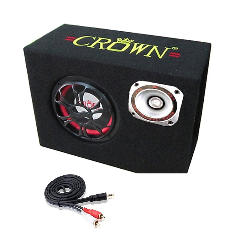 Loa vi tính nghe nhạc bằng USB , thẻ nhớ Crown vuông số 5 (Tặng dây hoa sen) - Hàng nhập khẩu