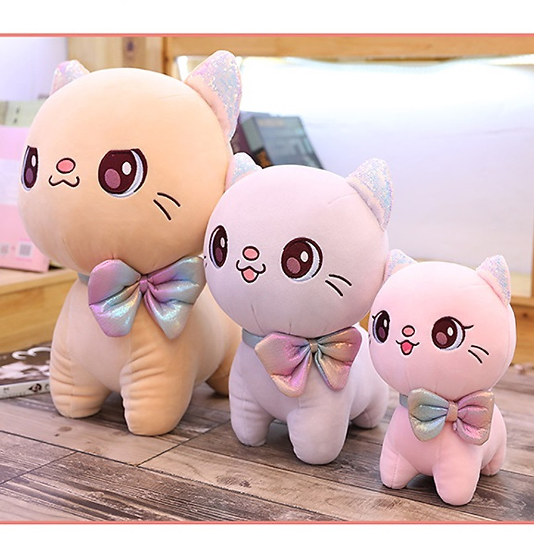 Mèo bông cao cấp cho bé - 35cm Chính hãng Ưu đãi - Hình ảnh 4