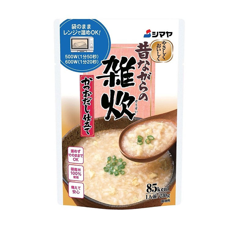Cháo ăn liền Shimaya Nhật Bản đa dạng vị cho bé 250g 12M+
