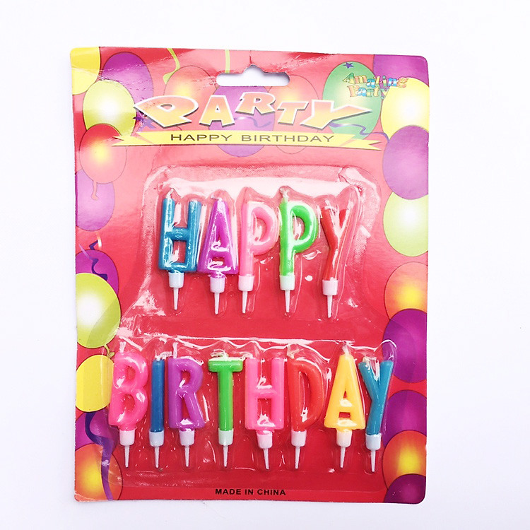 Bộ nến chữ Happy Birthday trang trí sinh nhật