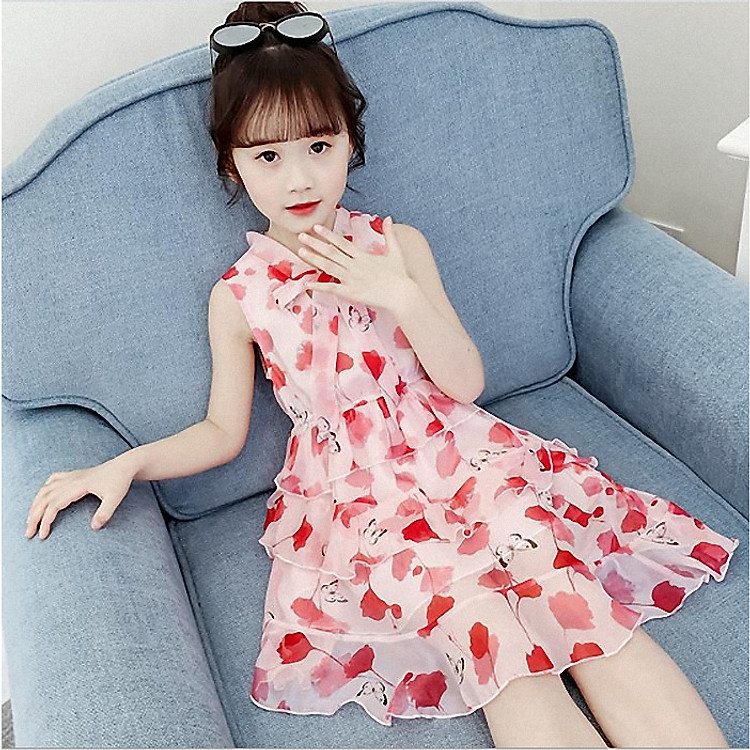 đầm xinh von cho bé gái 3 đến 14 tuổi - V11