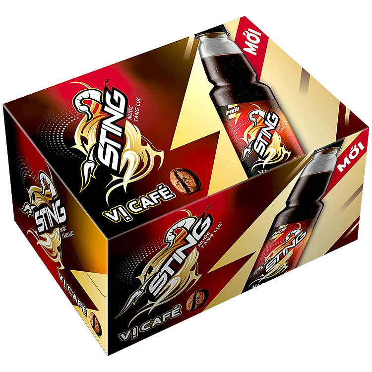 Thùng 24 Chai Nước tăng lực STING COFFEE (330ml x24 Chai)