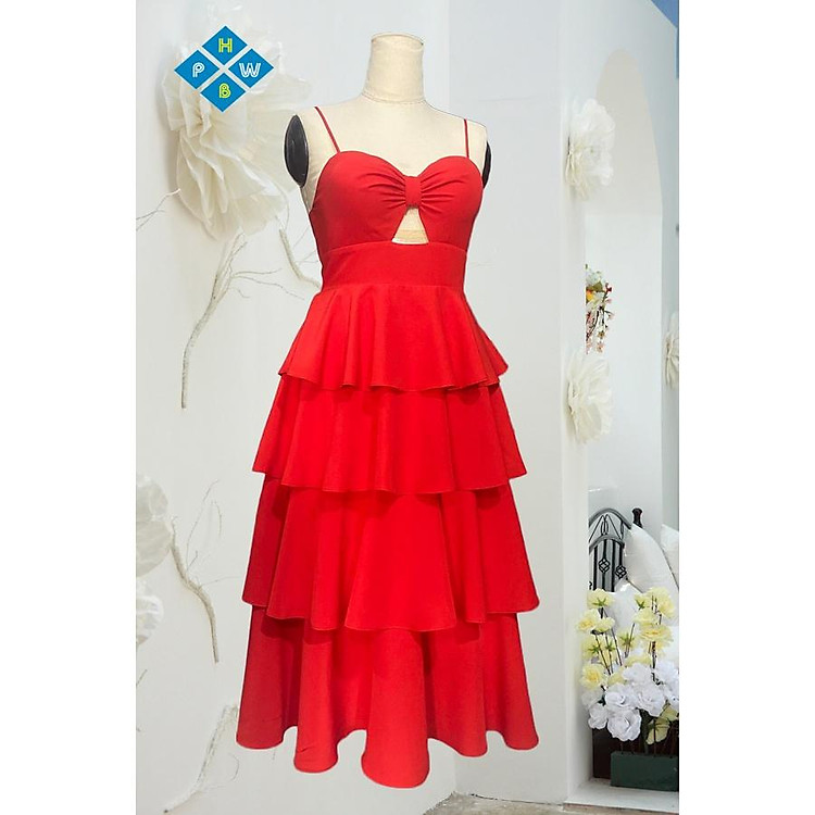 Đầm Maxi Đỏ Đi BIển