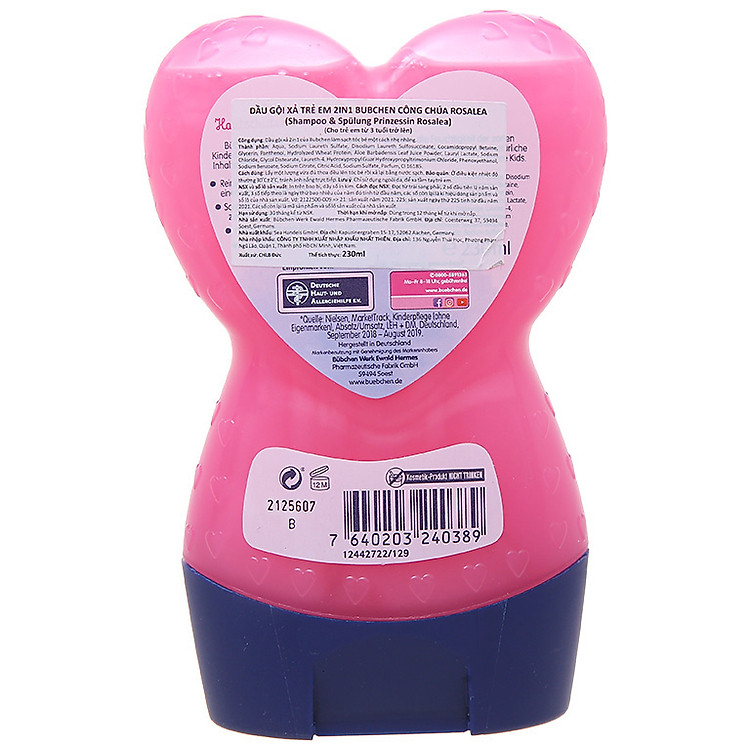 Mua Combo 2 Chai Dầu Gội Xả Bubchen 230ml Chính hãng Giá rẻ - Hình ảnh 3