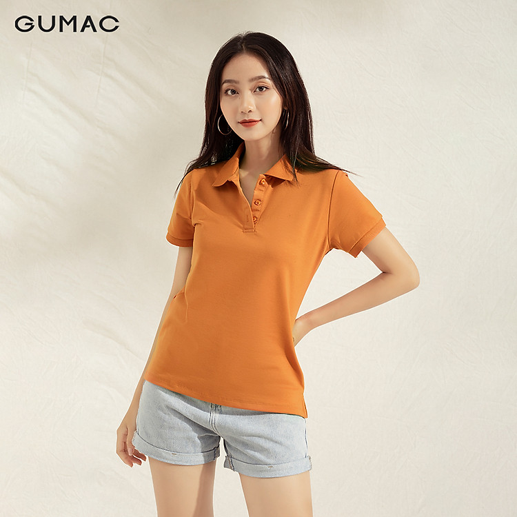Áo polo nữ GUMAC AMA1112 chất liệu da cá