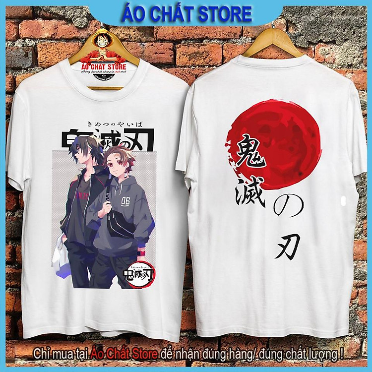 Áo thun Kimetsu no Yaiba Giyuu - Tanjirou cực phong cách | Áo Giyuu Tanjiro siêu đẹp KY33 | Áo Chất Store