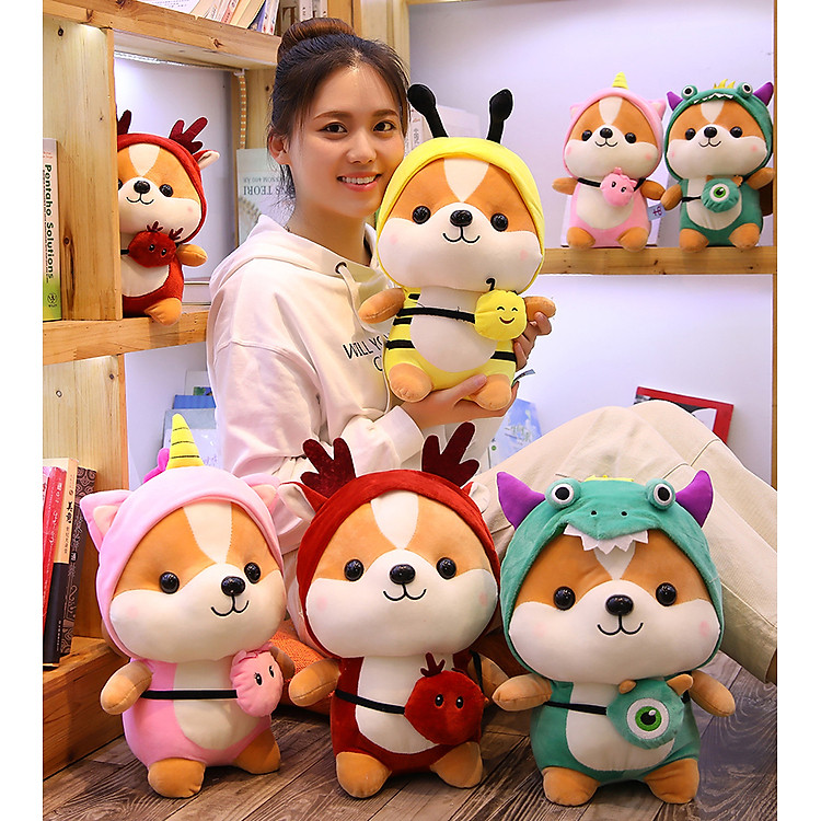 Mua tại Tiki: Gấu bông chó Shiba cute 23cm Chính hãng Giá rẻ