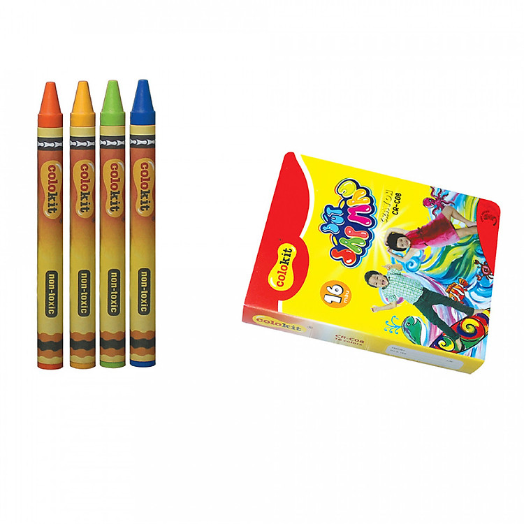 Sáp Màu Thiên Long CR-C08 (16 Màu) - Mẫu Ngẫu Nhiên