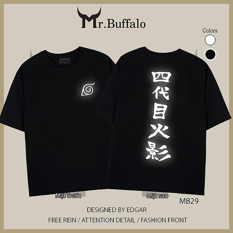 Áo Tay Lỡ Phản Quang đệ tứ minato Naruto Mr.Buffalo unisex form rộng có big size MB29