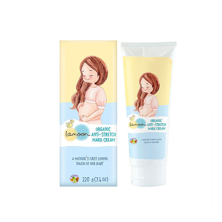 Kem chống rạn da Organic cho bà bầu Lamoon - Tuýp 220g