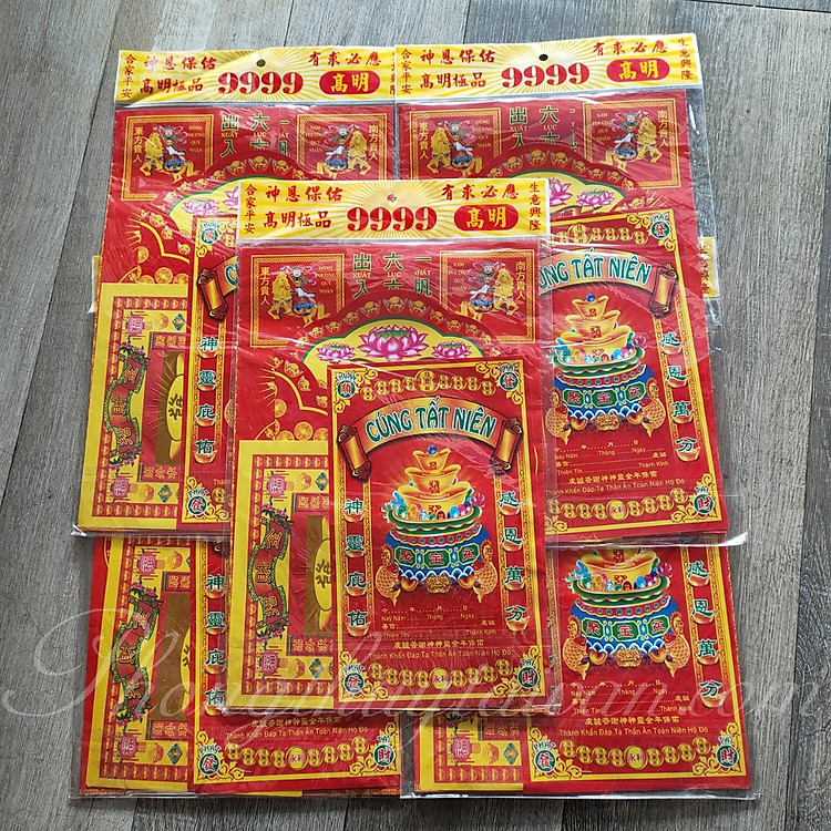 Bộ giấy cúng Tất Niên (bộ đầy đủ) thờ cúng