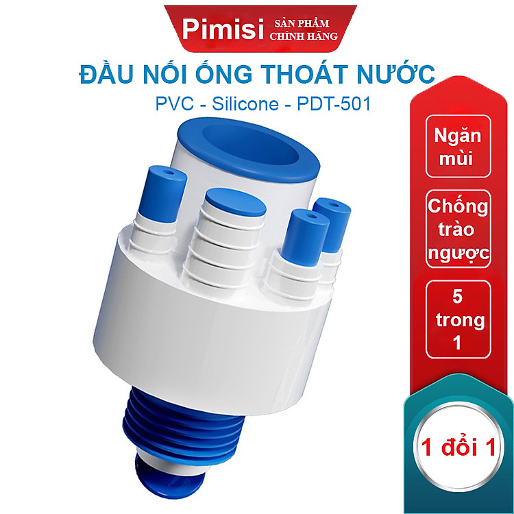 Bộ Đầu Nối Ống Thoát Nước Pimisi PDT-501 Ngăn Mùi | Chính Hãng
