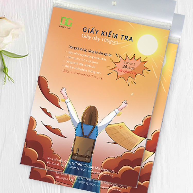 Giấy Kiểm Tra 4 Ô Ly 100gsm (24 tờ)