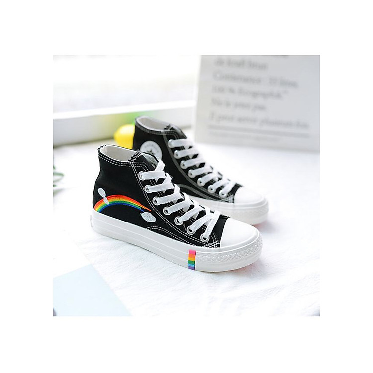 Giày nữ cao cổ cầu vồng siêu bền