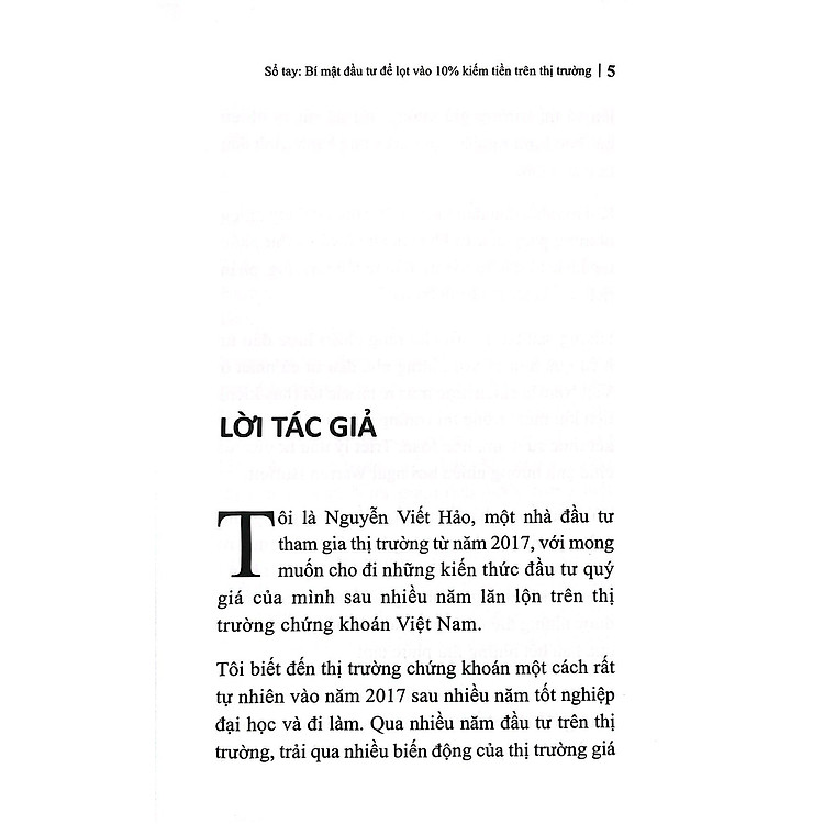Sổ Tay Bí Mật Đầu Tư Để Lọt Vào 10% Kiếm Tiền Trên Thị Trường (Tập 1) - Ảnh 3