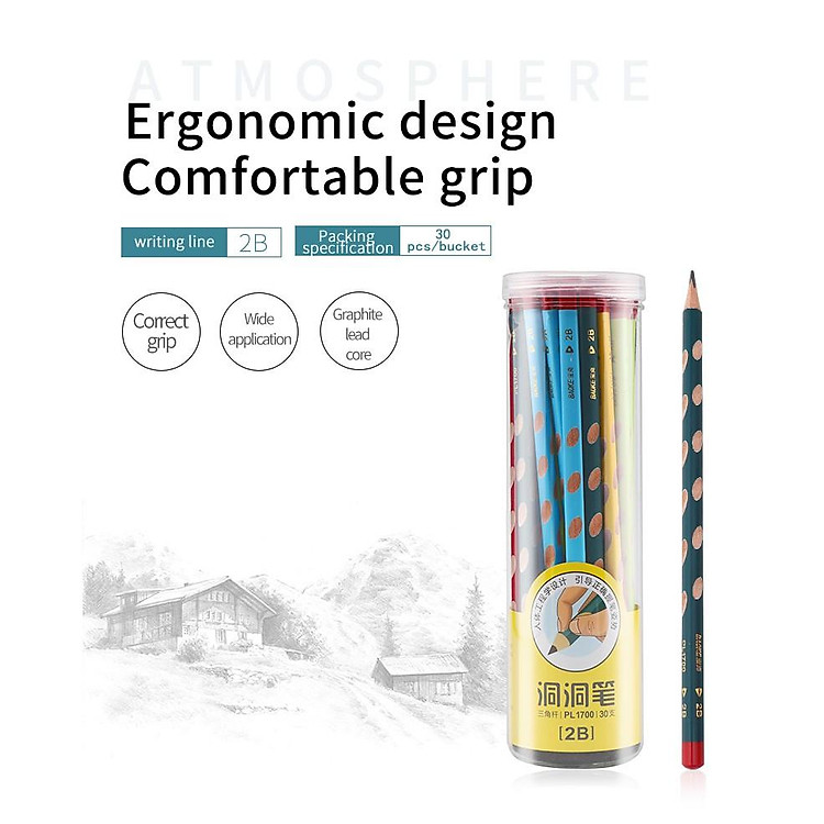 Bút Chì Định Vị 2B-BAOKE PL1700 (30 cây) - Ảnh 4