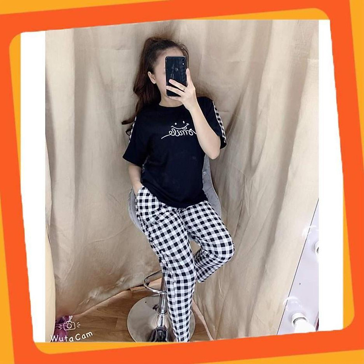 Bộ Thun FREE SHIP Đồ Bộ Mặc Nhà Cao Cấp Quần 1 Sọc Phối Tay Cực Đẹp