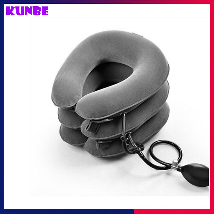 Đai Gối Hơi Đỡ Cổ Massage Hỗ Trợ Điều Trị Kéo Dãn Đốt Sống Cổ KUNBE ( Bóng Kim Loại )